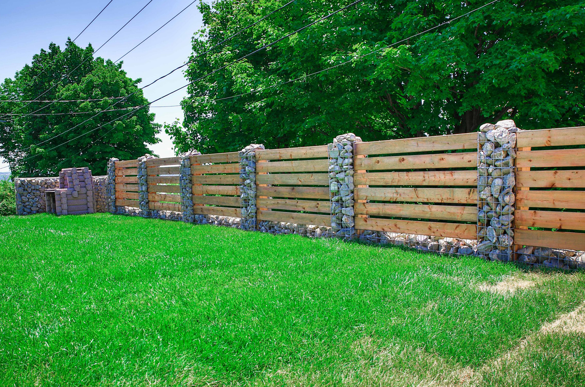 Clôture en gabion Rive-Sud.